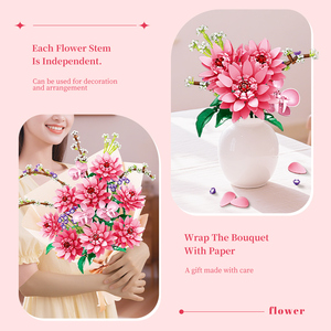 Woma Toys Set di Costruzioni Bouquet di Fiori 1796 Pezzi Senza Vaso (11341) - Product Image 3