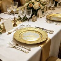 Assiette de Présentation Personnalisée de Luxe en Plastique PP de 13 Pouces, Durable, pour Mariages et Hôtels, Vente en Gros Directe Usine