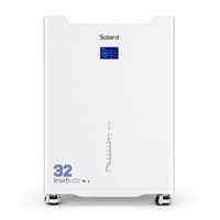 Système de stockage d'énergie pour appareils électroménagers Solard, batterie 51,2 V 628 Ah 32 kWh, empilable, LiFePO4, BMS tout-en-un, garantie 10 ans