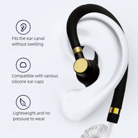 Mini talkie-walkie sans fil à crochet d'oreille, radio bidirectionnelle portable mains libres, appareil de communication intercom commercial