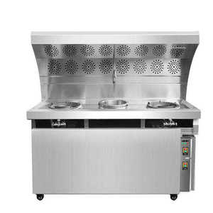 Hotte de cuisine professionnelle en acier inoxydable de haute qualité avec purification intégrée des fumées pour cuisinière à gaz de cuisine chinoise - Product Image 3