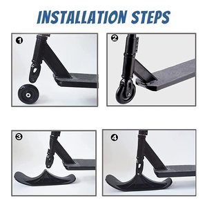Sports d'hiver Kit de conversion de scooter à deux roues Attachement de traîneau de <span class=keywords><strong>ski</strong></span> pour enfants avec planche à roulettes Accessoires de voiture et de snowboard Style Trail - Product Image 6