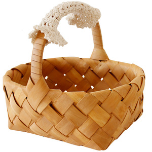 Flower Baskets Bamboo Wicker Baskets Decorative Flower Girl Basket For Organizing
