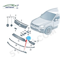 Braket Sensor Tubuh Cocok untuk Penggantian Braket Sensor Grille Bumper Depan Volkswagen Touareg 2015-2018