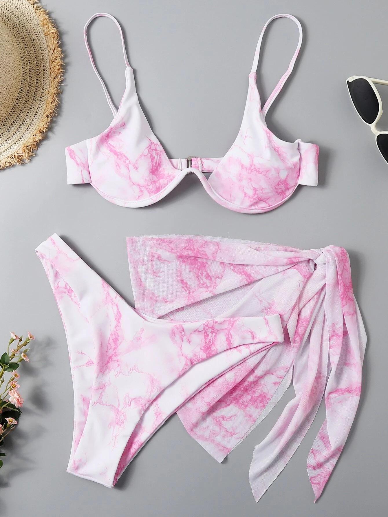 Shop Our New Marble Print Sexy Bikini Beachwear for 2021
