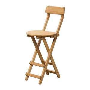 Tabouret de bar pliable en bois massif, design moderne et minimaliste, pour la maison, le salon, la cuisine, construction durable en bambou et rotin - Product Image 5