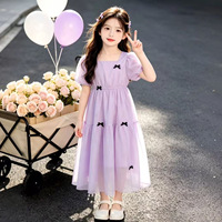 Vestido de Verano Estilo Princesa Hasta la Rodilla para Niñas, Traje de Playa para Niñas Grandes