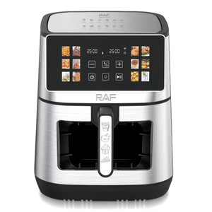 Friteuse à air multifonction 10L 1800W avec réduction de 80 % de l'huile, cuve métallique et fenêtre de cuisson visible pour usage domestique - Product Image 2