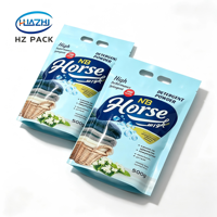 Sachet Doypack en plastique laminé imprimé sur mesure pour lessive en poudre avec poignée