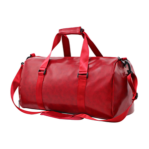Bagages de sport en cuir PU imperméables Sacs de voyage de gymnastique pratiques avec compartiment à chaussures et logo imprimé - Product Image 3