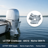 Fabricant de carter de moteur hors-bord marin en aluminium ADC12 LC170F moulé sous pression, OEM personnalisé, 18 ans d'expérience, directement de l'usine