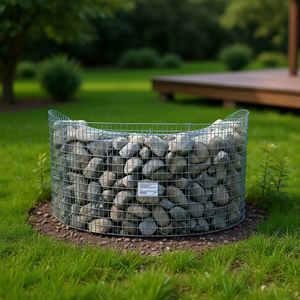 Panier gabion arqué en fer galvanisé 78,7x19,7x39,4 Ornement de jardin Décoration paysagère extérieure - Product Image 2