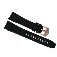 Hochwertiges Uhrenarmband mit massiver Schnalle, 20 mm, aus FKM-Kautschuk, Naturfarben