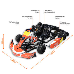 Kart à essence Monte Junior pour jeunes, 4 temps, course en plein air avec essieu arrière renforcé de 40 mm pour une puissance sans perte et une stabilité accrue - Product Image 2