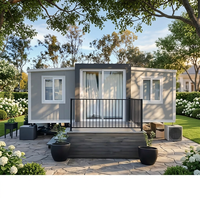 Maisons conteneurs préfabriquées extensibles en acier de 20 et 40 pieds, portables, pliables, mini-maisons mobiles, bureaux, villas, prêtes à habiter