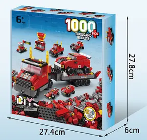 1000 pieces hot sales educational and constructional abs Racing Car Building Blocks gift for kids