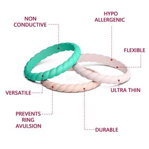 Anillo de silicona <span class=keywords><strong>deportivo</strong></span> para hombre, sortija de boda, diseño personalizado, venta directa de fábrica - Product Image 2