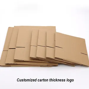 Embalagem de papelão ondulado impressa com logotipo personalizado, caixa reciclável, papelão marrom forte, caixas de papelão ondulado em movimento, caixas de papelão