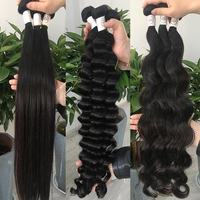 Lots de Cheveux Indiens Bruts 12A, Cheveux Humains Vierges Lisses Comme des Baguettes avec Cuticules Alignées, Double Trame, Non Traités, Fournisseur de Cheveux Indiens Bruts