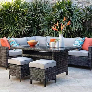 Sofà all'aperto del <span class=keywords><strong>giardino</strong></span> del <span class=keywords><strong>rattan</strong></span> del patio della villa dell'hotel di vimini impermeabile della mobilia moderna all'aperto - Product Image 3