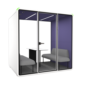 Cabine de réunion insonorisée acoustique pour 4 personnes, mobile, silencieuse, avec ventilation et éclairage LED pour bureau ouvert - Product Image 2