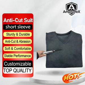 Camiseta Anticorte AmpsafeX HPPE al por Mayor, Personalizable, Antiestática, Gris, para Uso Diario, con Protección Nivel A para Trabajadores - Product Image 1