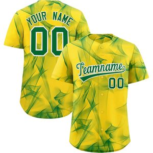 Maillot de baseball personnalisé pour homme, boutonné, avec nom, numéro et nom d'équipe, sublimé, anti-humidité, uniforme de sport - Product Image 1