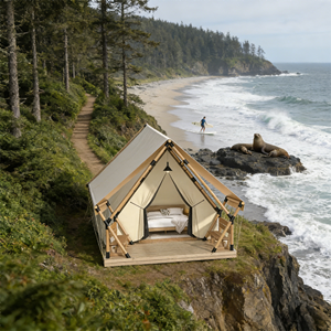 Tienda de caza a prueba de tormentas | Refugio ultraligero resistente al <span class=keywords><strong>viento</strong></span> | Tente de camuflaje Nomad Pro para bosque/montaña/tundra - Product Image 5