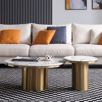 Table basse ronde en marbre moderne, simple, légère, de luxe italien, créative et multifonctionnelle, pour salon