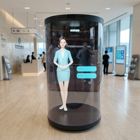 Télécommande Android pour vitrine holographique numérique 21,5 pouces, affichage 3D Hologram Holotube pour hall d'hôtel et exposition