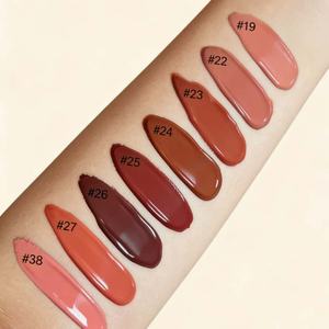 Wholesale Vegan Cosmetics pink <b>clear</b> Nude Lipgloss Vendor Custom logo Glitter Lipgloss Private Label Lip <b>Gloss</b> - Product Image 4