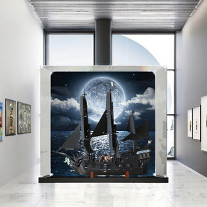 صندوق عرض أكريليك شفاف حديث 10365 لعرض قراصنة الكاريبي: اللؤلؤة السوداء، صندوق تخزين يدوي الصنع مضاد للصدأ مع وحدة تثبيت البطاقات - Product Image 3