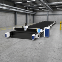 Machine de découpe laser à fibre grand format, taille de table personnalisée G6015 6KW