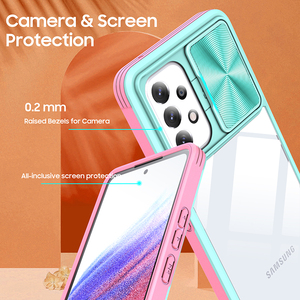 Nuovo obiettivo di scorrimento per fotocamera ibrida 3 in 1 con protezione dello schermo custodia trasparente per telefono per Samsung <span class=keywords><strong>Galaxy</strong></span> <span class=keywords><strong>A53</strong></span> <span class=keywords><strong>Cover</strong></span> Clear - Product Image 3