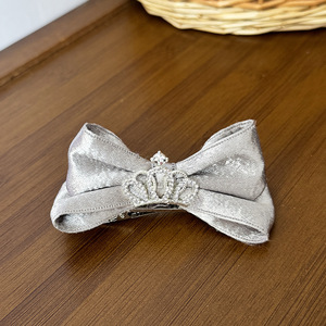 Nouveau coréen couronne strass élégant arc canard billed pince à cheveux pince supérieure douce mode polyvalent cheveux accessoires - Product Image 4