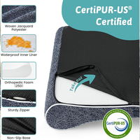 Lit pour chien et chat orthopédique confortable et écologique de qualité supérieure, en mousse haute résilience et coton, lavable en machine
