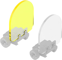 Kit de protection d'objectif optique Bowei pour observation extérieure – 3 plaques de protection en acrylique jaunes et 3 transparentes, compatibles avec base multi-creux universelle de 20 mm