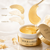 Patchs Hydrogel Contour des Yeux en Or 24K en Bouteille, Marque Privée, Réduisent les Cernes et les Rides, Masque Yeux Or 24K