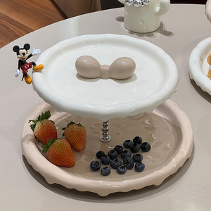 Bandeja de Cerámica de Tres Niveles para Frutos Secos, Plato para Aperitivos, Frutero para el Hogar, Estilo Moderno y Lujoso, Gran Venta - Product Image 4