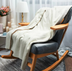 Fluffery Ultra-Soft Luxury All-Season Milk Flannel Velvet Waffle Weave Queen Size Throw Blanket - Product Image 3
