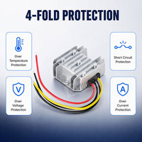 Convertisseur abaisseur DC-DC étanche 48V vers 12V 10A pour voiture, bus, camion
