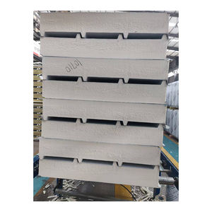 Panneaux sandwich isolants en laine de roche pour toiture, murs et plafonds, 50/100/120/150/200 mm, ignifuges, en PU, <span class=keywords><strong>XPS</strong></span>, EPS, pour la construction d'entrepôts - Product Image 2