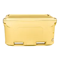 Bac de stockage isotherme en plastique rotomoulé robuste de 340 L, grands bacs à poisson pour le transport de poissons vivants et bacs de transport