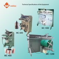 Máquina de Serigrafía Cilíndrica Semiautomática Controlada por PLC para Botellas, Vasos de Plástico, Tubos, Impresoras de Tarjetas, Alta Precisión
