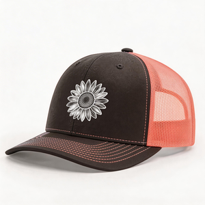 Gorras Trucker Personalizadas de Alta Calidad al por Mayor, de 5 Paneles, Vintage, Impermeables, de Nailon Gris con Malla y Logotipo Personalizado - Product Image 3