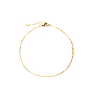 Carline hot selling minimalist jewelry simple design chain bracelet 18k gold plated 925 silver bracelet for women
