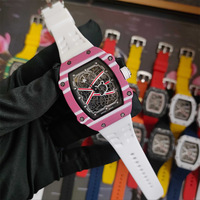 Montre à quartz rectangulaire de style Richard pour le commerce extérieur, mouvement ultra-fin en alliage, bracelet en silicone pour la vente en gros