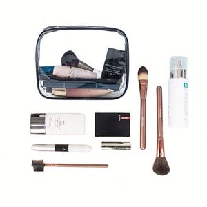 Wholesale Custom Logo Design Transparent PVC Pouches Women's Clear Travel Zipper for <b>Toiletry</b> Makeup Cosmetic Bag - Product Image 4