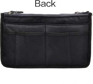 Organisateur de sac à main pliable en nylon noir avec 13 poches, idéal pour les sacs fourre-tout et les sacs infirmières – Grande capacité pour femmes - Product Image 6