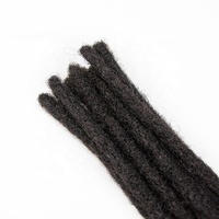 Estensioni Dreadlocks all'Uncinetto in Capelli Umani Vergini, Fibra Resistente alle Alte Temperature, 6''-24'', Spessore 2-15mm, 21 Colori